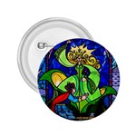 Beauty And The Beast Stained Glass Rose 2.25  Buttons