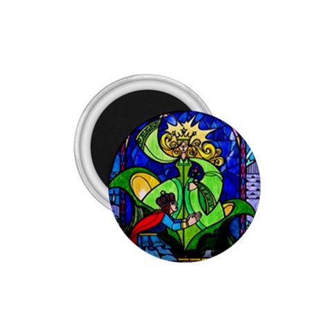 Beauty And The Beast Stained Glass Rose 1.75  Magnets from ArtsNow.com Front