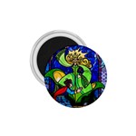 Beauty And The Beast Stained Glass Rose 1.75  Magnets