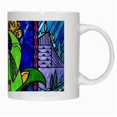Beauty And The Beast Stained Glass Rose White Mug from ArtsNow.com Right