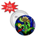 Beauty And The Beast Stained Glass Rose 1.75  Buttons (100 pack) 