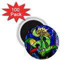 Beauty And The Beast Stained Glass Rose 1.75  Magnets (100 pack) 