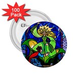 Beauty And The Beast Stained Glass Rose 2.25  Buttons (100 pack) 