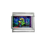 Beauty And The Beast Stained Glass Rose Italian Charm (9mm)