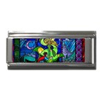 Beauty And The Beast Stained Glass Rose Superlink Italian Charm (9mm)