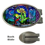 Beauty And The Beast Stained Glass Rose Money Clips (Oval) 