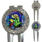 Beauty And The Beast Stained Glass Rose 3-in-1 Golf Divots