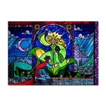 Beauty And The Beast Stained Glass Rose Sticker A4 (10 pack)
