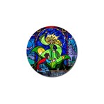 Beauty And The Beast Stained Glass Rose Golf Ball Marker (4 pack)