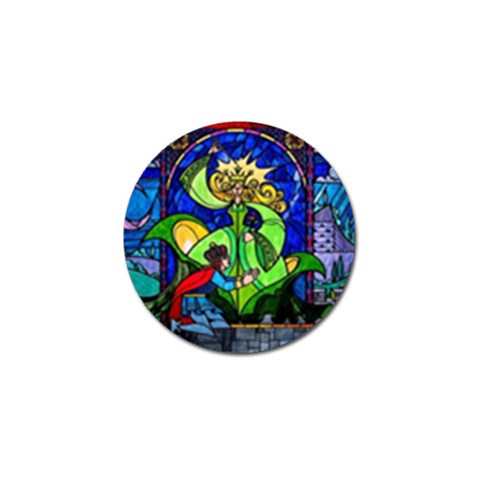 Beauty And The Beast Stained Glass Rose Golf Ball Marker (10 pack) from ArtsNow.com Front