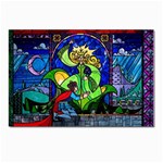 Beauty And The Beast Stained Glass Rose Postcards 5  x 7  (Pkg of 10)