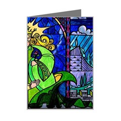 Beauty And The Beast Stained Glass Rose Mini Greeting Card from ArtsNow.com Left