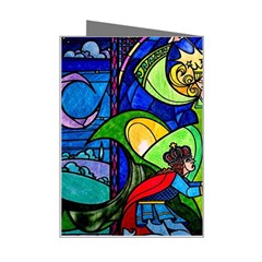 Beauty And The Beast Stained Glass Rose Mini Greeting Card from ArtsNow.com Right