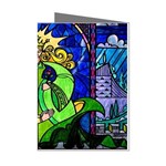 Beauty And The Beast Stained Glass Rose Mini Greeting Cards (Pkg of 8)