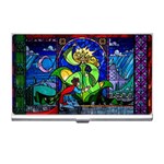 Beauty And The Beast Stained Glass Rose Business Card Holder