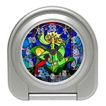 Beauty And The Beast Stained Glass Rose Travel Alarm Clock