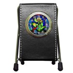 Beauty And The Beast Stained Glass Rose Pen Holder Desk Clock