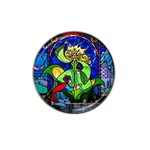 Beauty And The Beast Stained Glass Rose Hat Clip Ball Marker (10 pack)