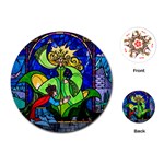 Beauty And The Beast Stained Glass Rose Playing Cards Single Design (Round)