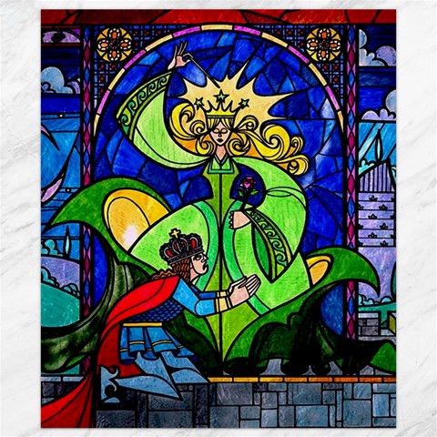 Beauty And The Beast Stained Glass Rose Canvas 8  x 10  from ArtsNow.com 8.15 x9.66  Canvas - 1