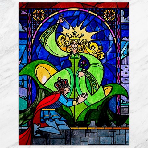 Beauty And The Beast Stained Glass Rose Canvas 12  x 16  from ArtsNow.com 11.86 x15.41  Canvas - 1