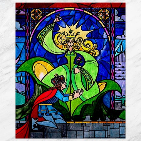 Beauty And The Beast Stained Glass Rose Canvas 16  x 20  from ArtsNow.com 15.75 x19.29  Canvas - 1