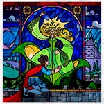Beauty And The Beast Stained Glass Rose Canvas 20  x 20 