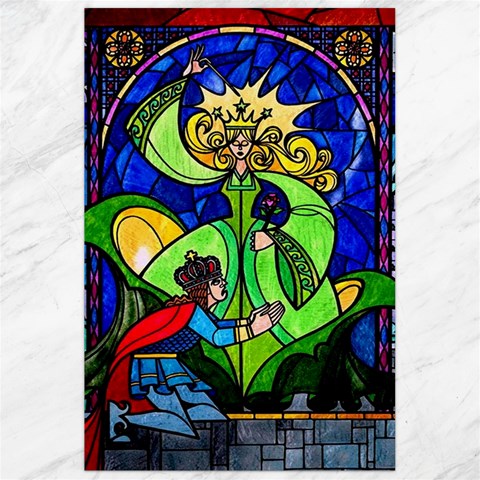 Beauty And The Beast Stained Glass Rose Canvas 24  x 36  from ArtsNow.com 23.35 x34.74  Canvas - 1