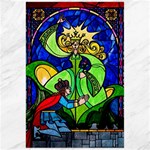 Beauty And The Beast Stained Glass Rose Canvas 24  x 36 