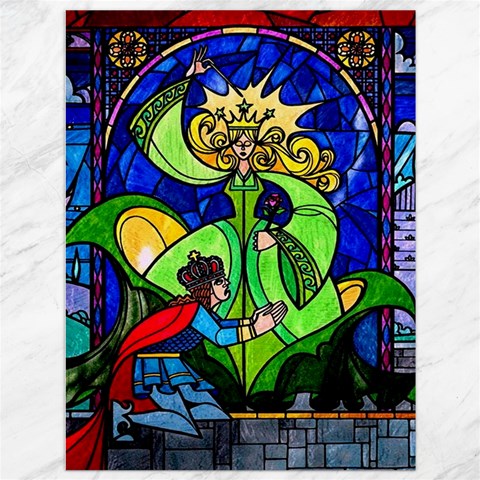 Beauty And The Beast Stained Glass Rose Canvas 36  x 48  from ArtsNow.com 35.26 x46.15  Canvas - 1
