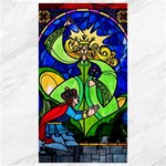 Beauty And The Beast Stained Glass Rose Canvas 40  x 72 