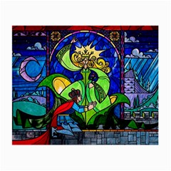 Beauty And The Beast Stained Glass Rose Small Glasses Cloth (2 Sides) from ArtsNow.com Front