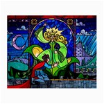 Beauty And The Beast Stained Glass Rose Small Glasses Cloth (2 Sides)