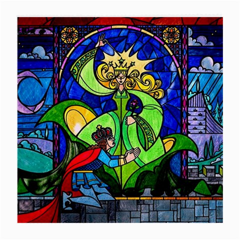 Beauty And The Beast Stained Glass Rose Medium Glasses Cloth (2 Sides) from ArtsNow.com Front