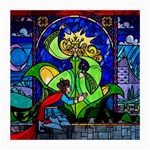 Beauty And The Beast Stained Glass Rose Medium Glasses Cloth (2 Sides)