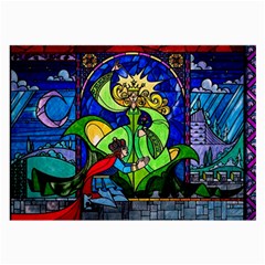 Beauty And The Beast Stained Glass Rose Large Glasses Cloth (2 Sides) from ArtsNow.com Back