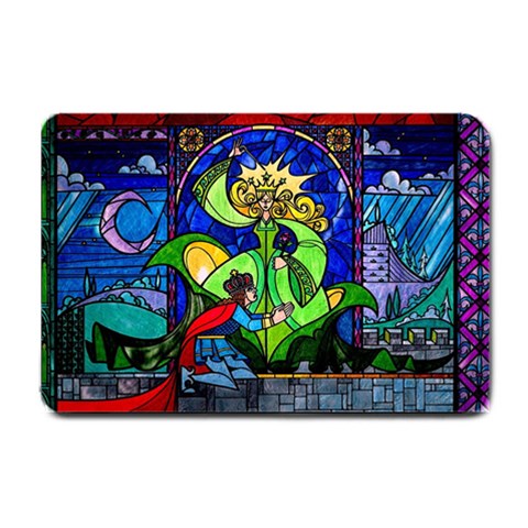 Beauty And The Beast Stained Glass Rose Small Doormat from ArtsNow.com 24 x16  Door Mat