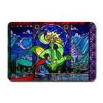 Beauty And The Beast Stained Glass Rose Small Doormat
