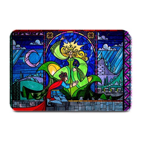 Beauty And The Beast Stained Glass Rose Plate Mats from ArtsNow.com 18 x12  Plate Mat