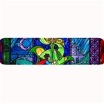 Beauty And The Beast Stained Glass Rose Large Bar Mat