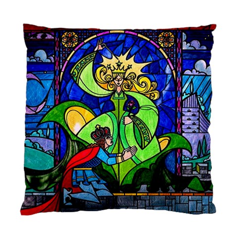 Beauty And The Beast Stained Glass Rose Standard Cushion Case (One Side) from ArtsNow.com Front