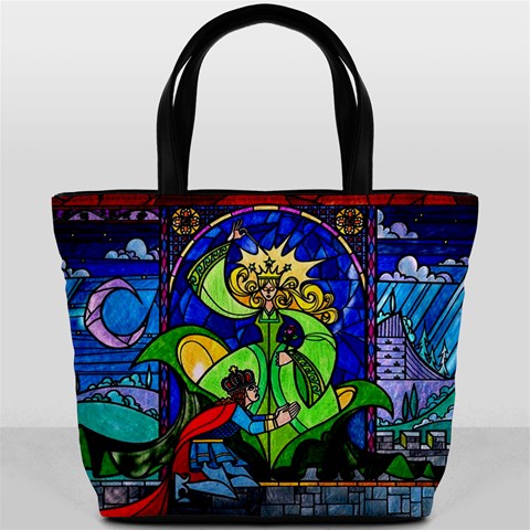 Beauty And The Beast Stained Glass Rose Bucket Bag from ArtsNow.com Front