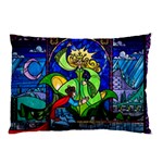 Beauty And The Beast Stained Glass Rose Pillow Case