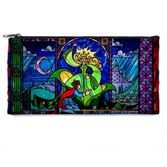 Beauty And The Beast Stained Glass Rose Pencil Case from ArtsNow.com Front