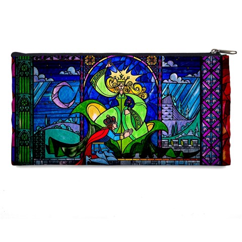 Beauty And The Beast Stained Glass Rose Pencil Case from ArtsNow.com Back