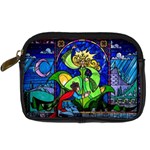 Beauty And The Beast Stained Glass Rose Digital Camera Leather Case