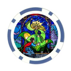 Beauty And The Beast Stained Glass Rose Poker Chip Card Guard (10 pack) from ArtsNow.com Back
