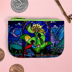 Beauty And The Beast Stained Glass Rose Mini Coin Purse from ArtsNow.com Front