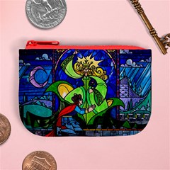 Beauty And The Beast Stained Glass Rose Mini Coin Purse from ArtsNow.com Front