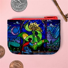 Beauty And The Beast Stained Glass Rose Mini Coin Purse from ArtsNow.com Back